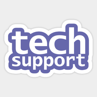 Look Closely Tech Support Typography Minimal White Text Sticker